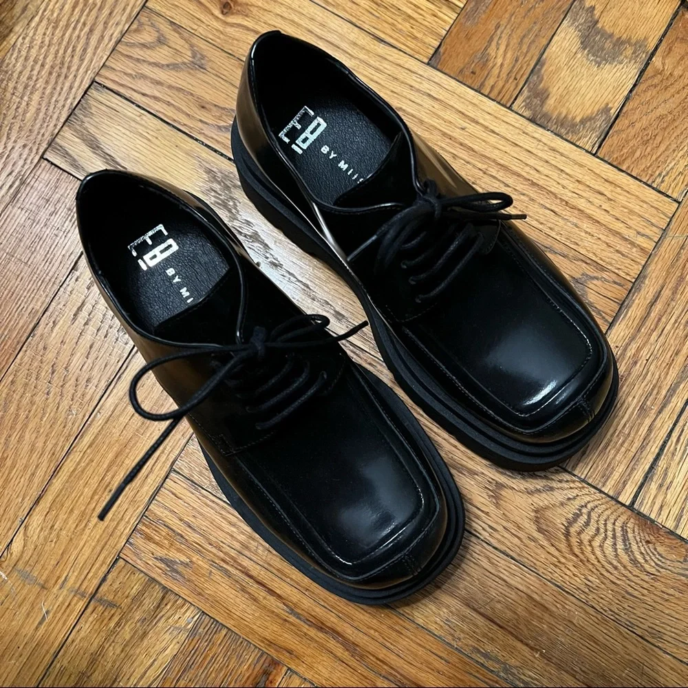 E8 by Miista chunky leather platform loafers - Picture 2 of 5